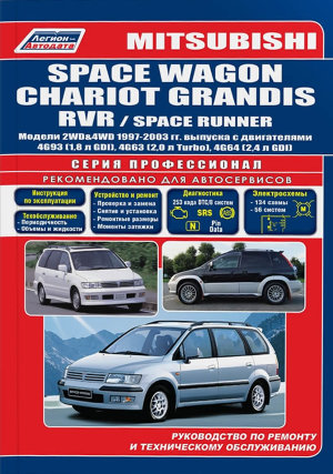 Mitsubishi Space Wagon / Chariot Grandis / RVR / Space Runner с 1997-2003 бензин Мануал по ремонту и техническому обслуживанию 