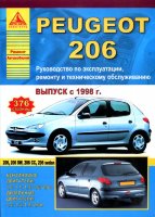 Peugeot 206 с 1998 бензин / дизель Инструкция по ремонту и эксплуатации
