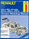 Renault 20 1976 to 1984. Haynes. Англ. Яз.