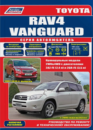 Toyota RAV4 / Vanguard с 2005 бензин Пособие по ремонту и техническому обслуживанию 