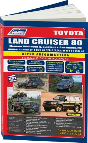 Toyota Land Cruiser 80 с 1990-1998 бензин Книга по ремонту и эксплуатации 