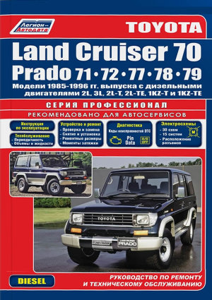 Toyota Land Cruiser 70 / Prado 71 / 72 / 77 / 78 / 79 с 1985-1996 дизель Пособие по ремонту и техническому обслуживанию 