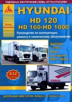 Hyundai HD 120 / HD 160 / HD 1000 с 1997 с 2004 и с 2009 дизель Книга по ремонту и эксплуатации