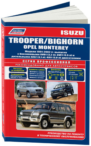 Isuzu Trooper / Bighorn / Opel Monterey с 1991-2002 бензин / дизель Инструкция по ремонту и техническому обслуживанию 